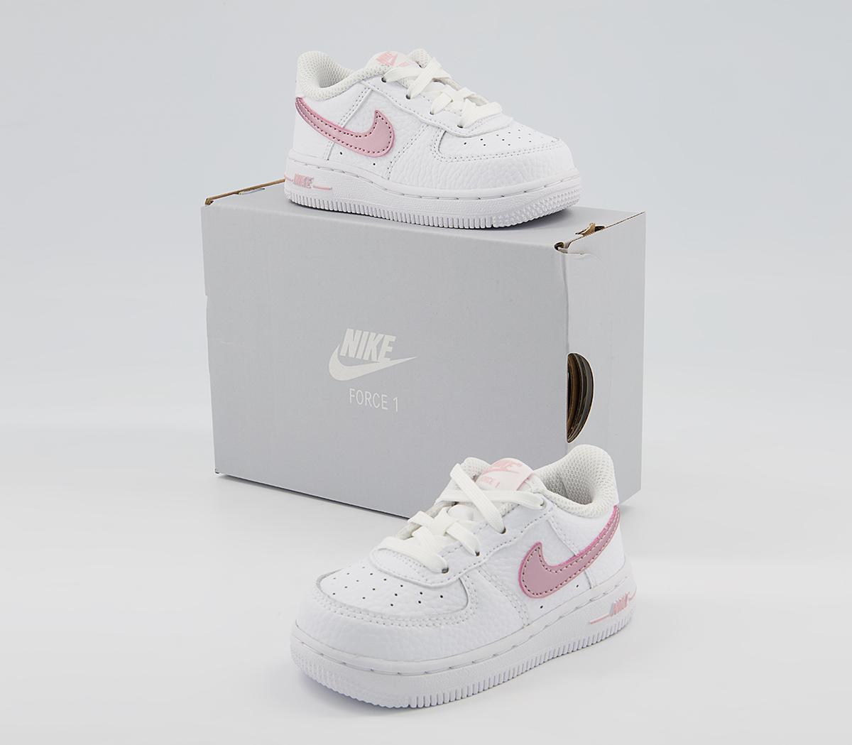 Nike Air Force 1 Infant Trainers White Pink Glaze - Unisex