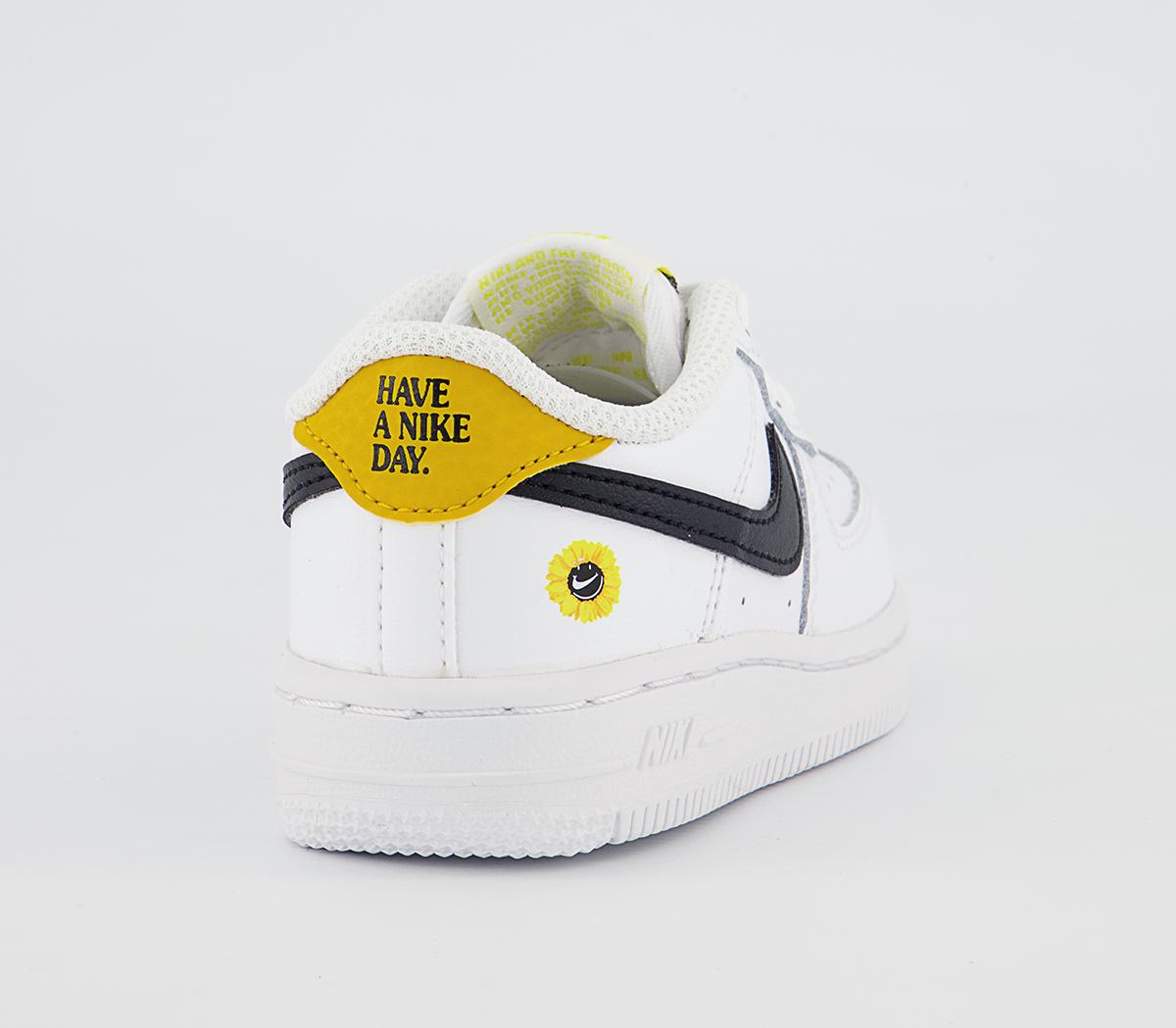 Nike Air Force 1 Infant Trainers Nike Air Force 1 Infant Trainers White Black Dark Sulfur