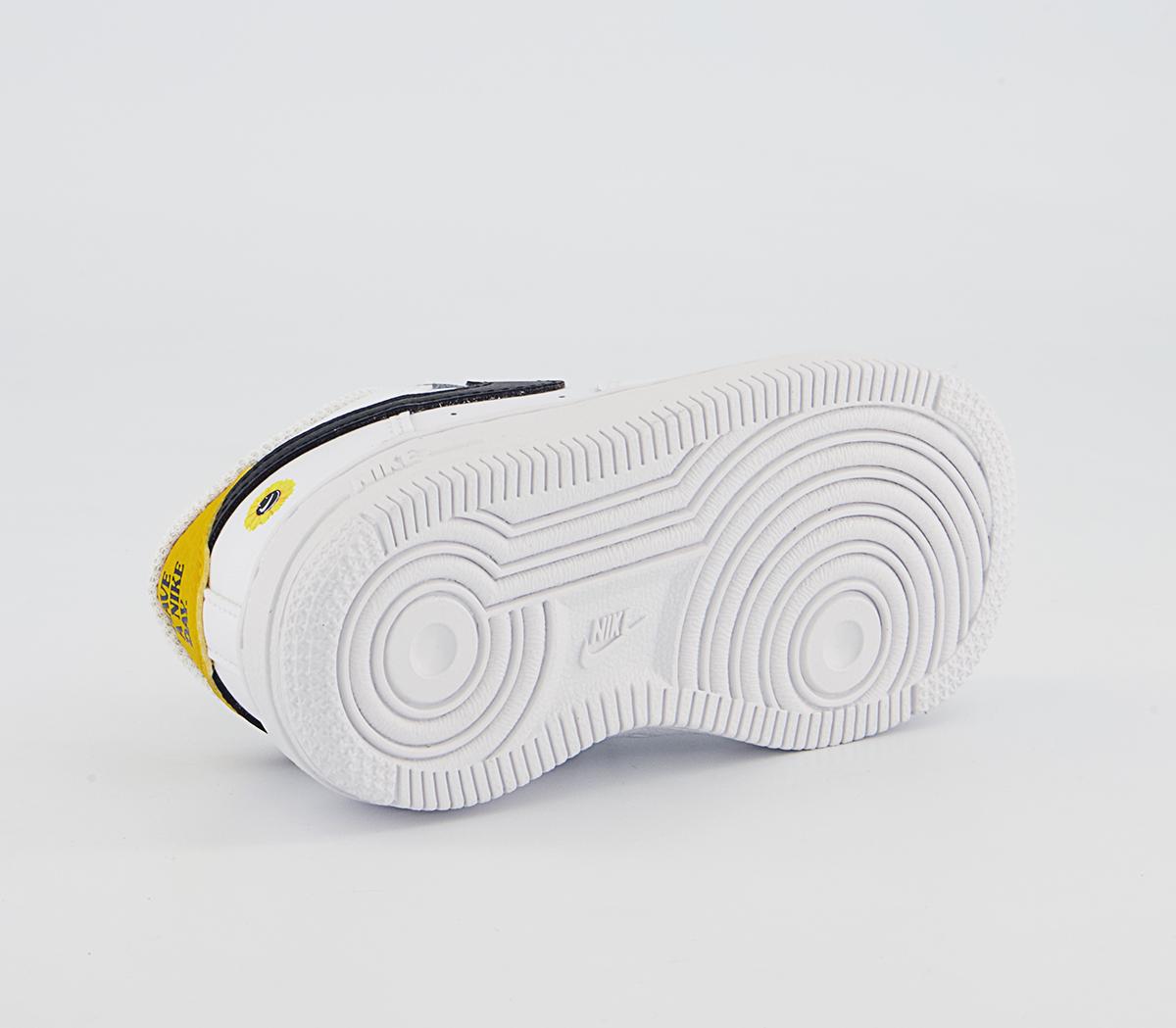 Nike Air Force 1 Infant Trainers Nike Air Force 1 Infant Trainers White Black Dark Sulfur