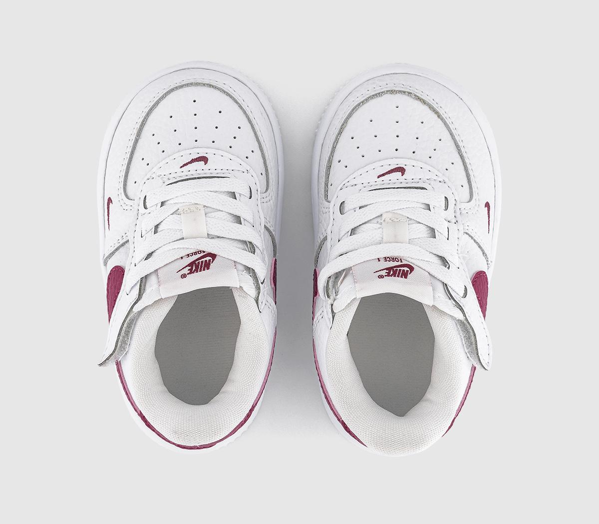 NikeAir Force 1 Infant TrainersWhite Sweet Beet