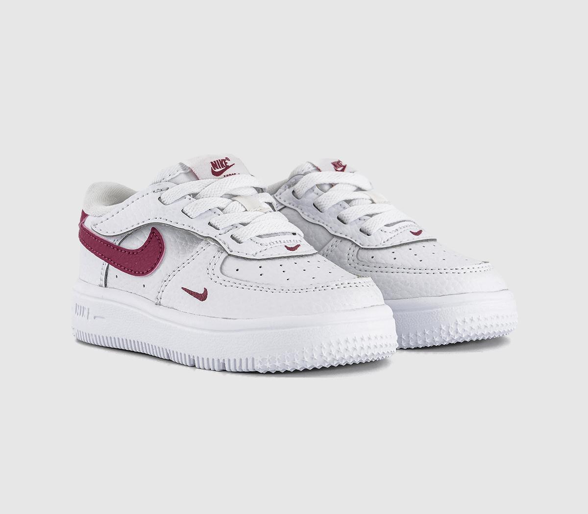 NikeAir Force 1 Infant TrainersWhite Sweet Beet