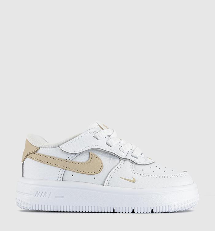 Nike Air Force 1 Infant Trainers White Rattan