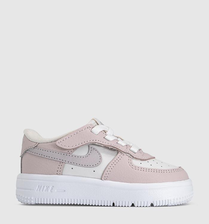 Nike Air Force 1 Infant Trainers Phantom Platinum Violetsilt Redwhite