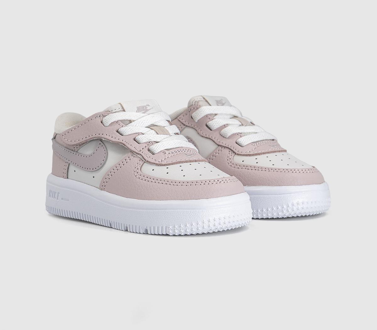 NikeAir Force 1 Infant TrainersPhantom Platinum Violetsilt Redwhite
