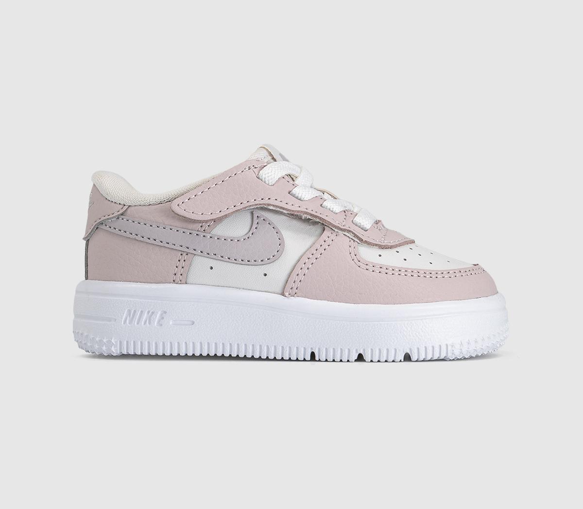 NikeAir Force 1 Infant TrainersPhantom Platinum Violetsilt Redwhite