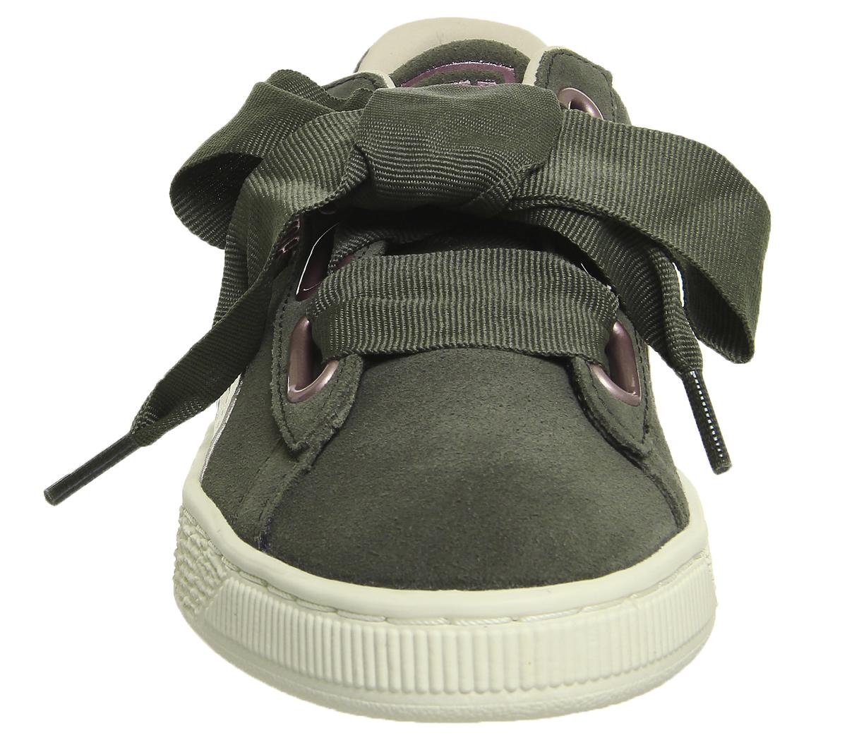 puma suede heart rose