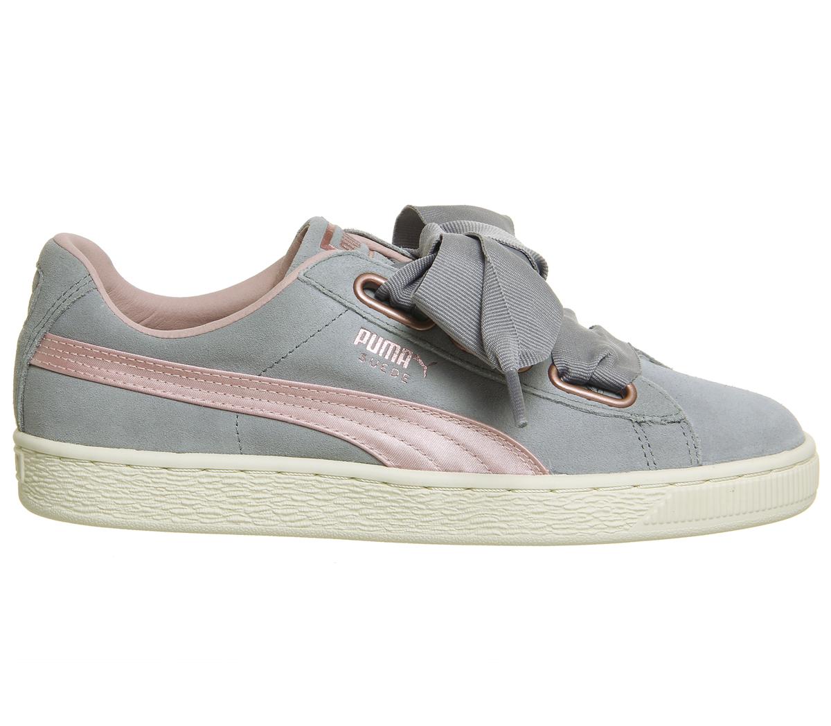 PUMASuede HeartQuarry Silver Pink Rose Gold