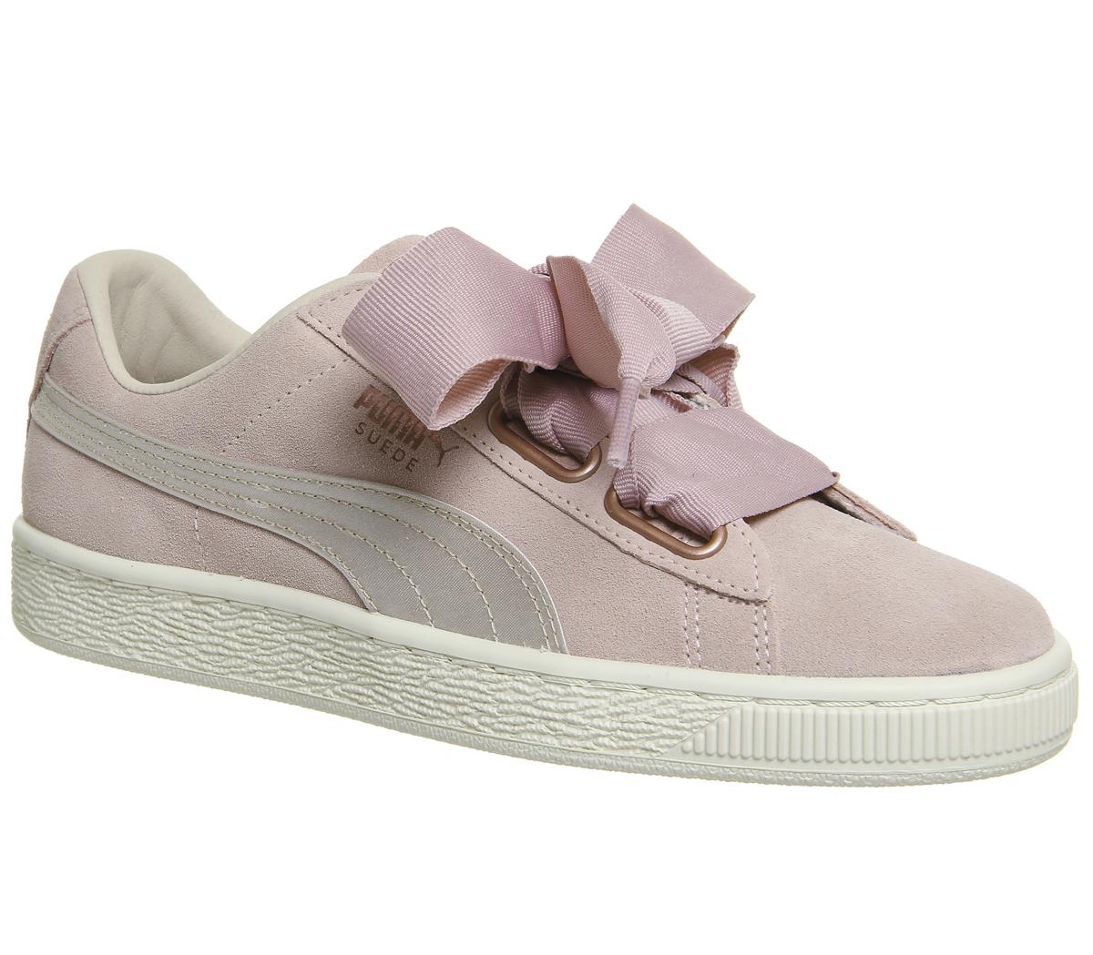 PUMASuede Heart TrainersSilver Pink Tint Rose Gold