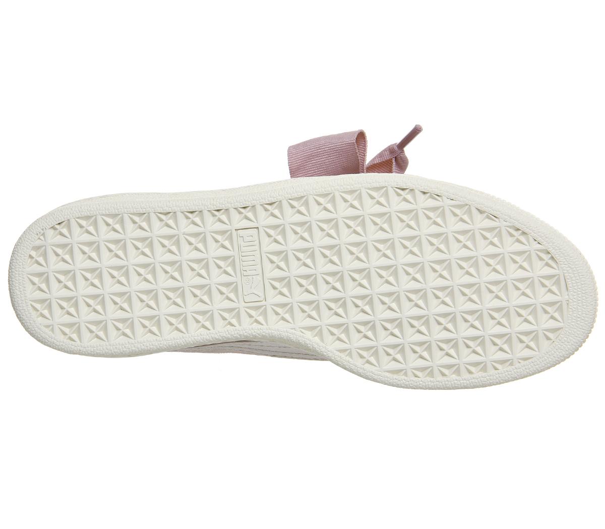 PUMASuede Heart TrainersSilver Pink Tint Rose Gold