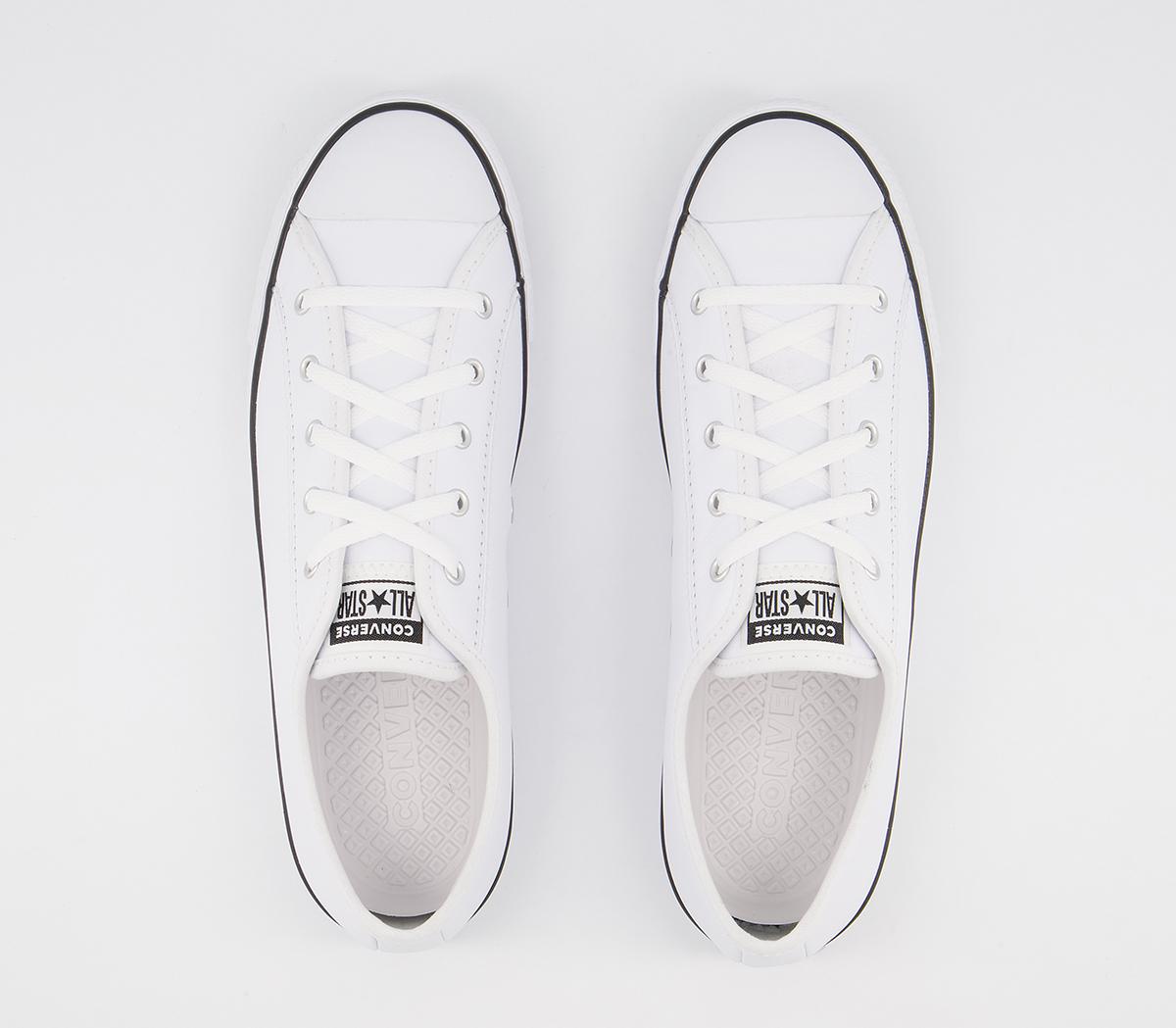 Converse All Star Dainty Trainers Converse All Star Dainty Trainers Leather White Black White
