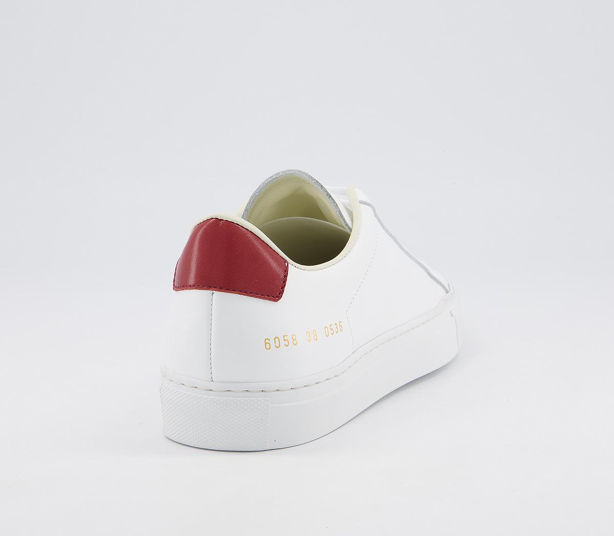 Common Projects Achillies Retro Low W Trainers Common Projects Achillies Retro Low W Trainers White Red
