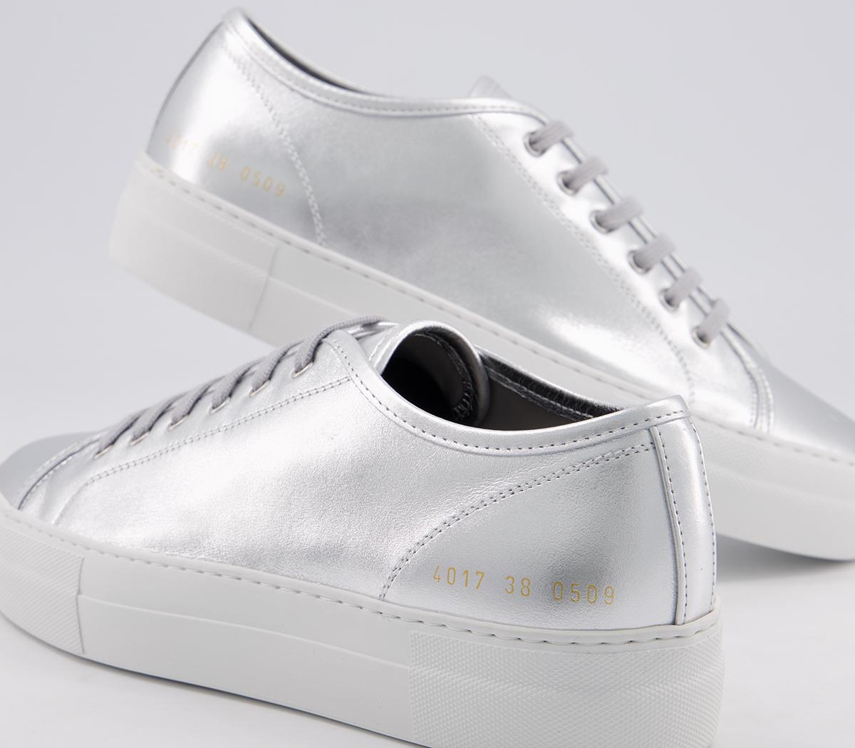 Common Projects Tournament Low Super Trainers Common Projects Tournament Low Super Trainers Silver White