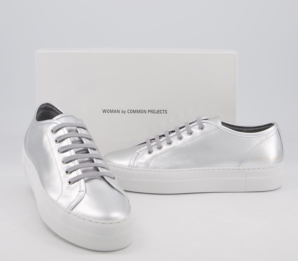 Common Projects Tournament Low Super Trainers Common Projects Tournament Low Super Trainers Silver White