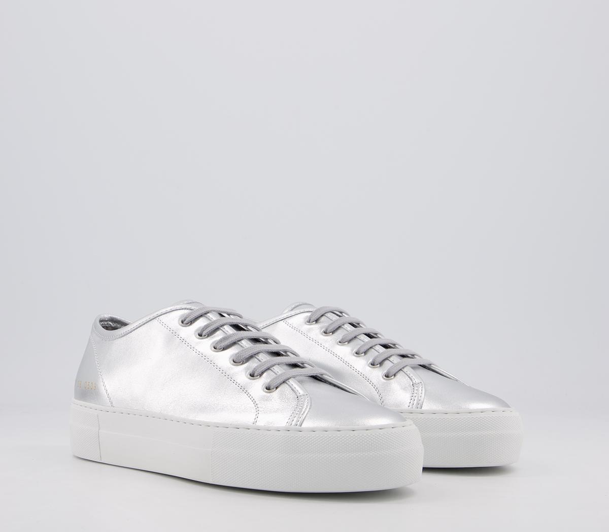 Common Projects Tournament Low Super Trainers Common Projects Tournament Low Super Trainers Silver White