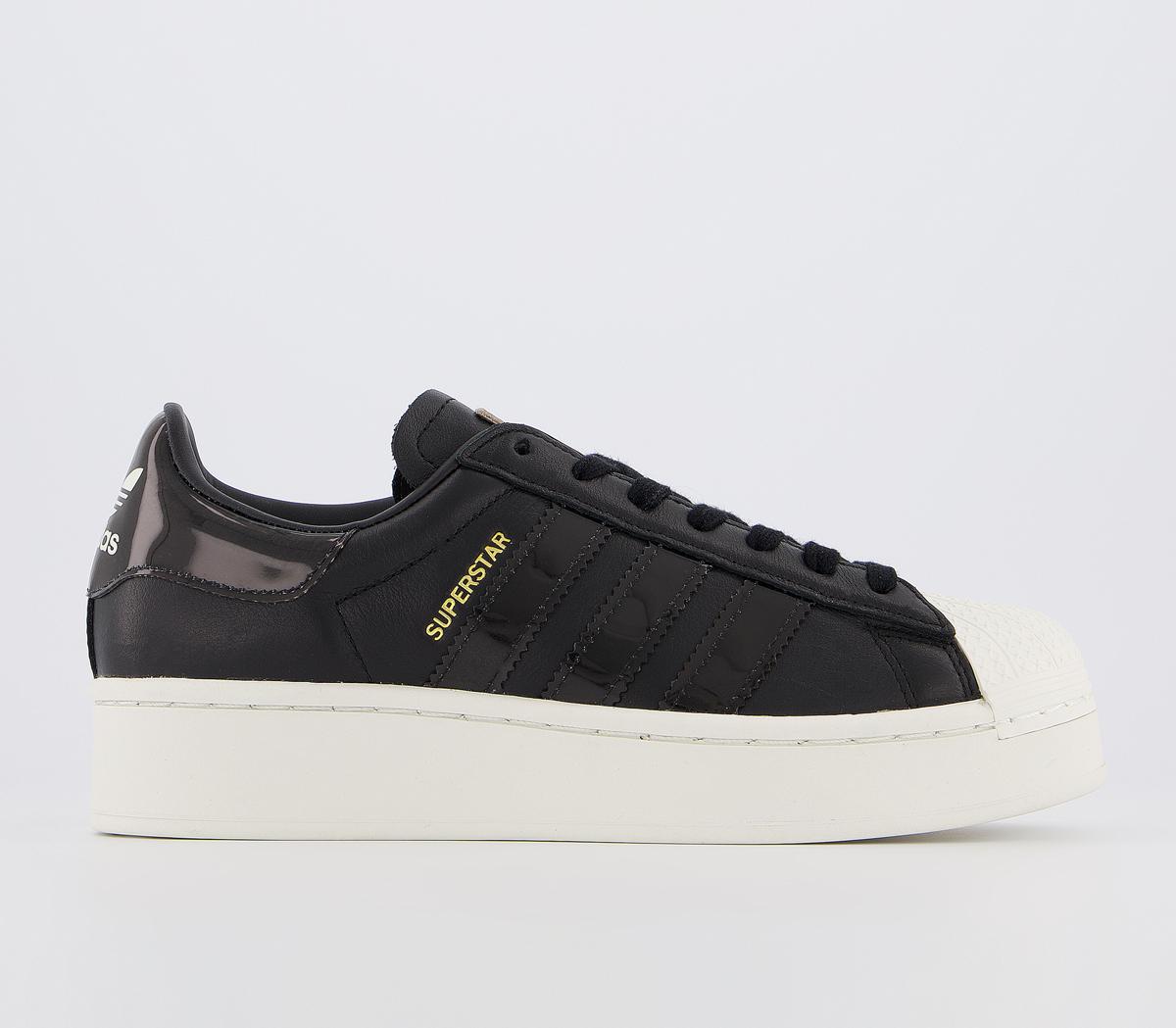 adidas originals superstar bold trainers in black