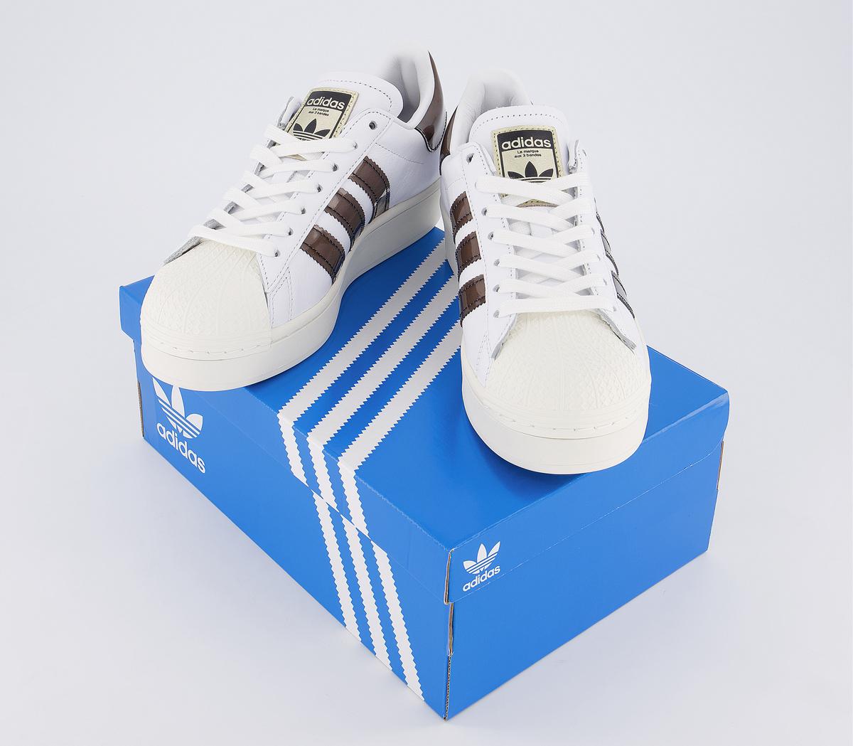 adidas Superstar Bold White White Black - Women's Trainers