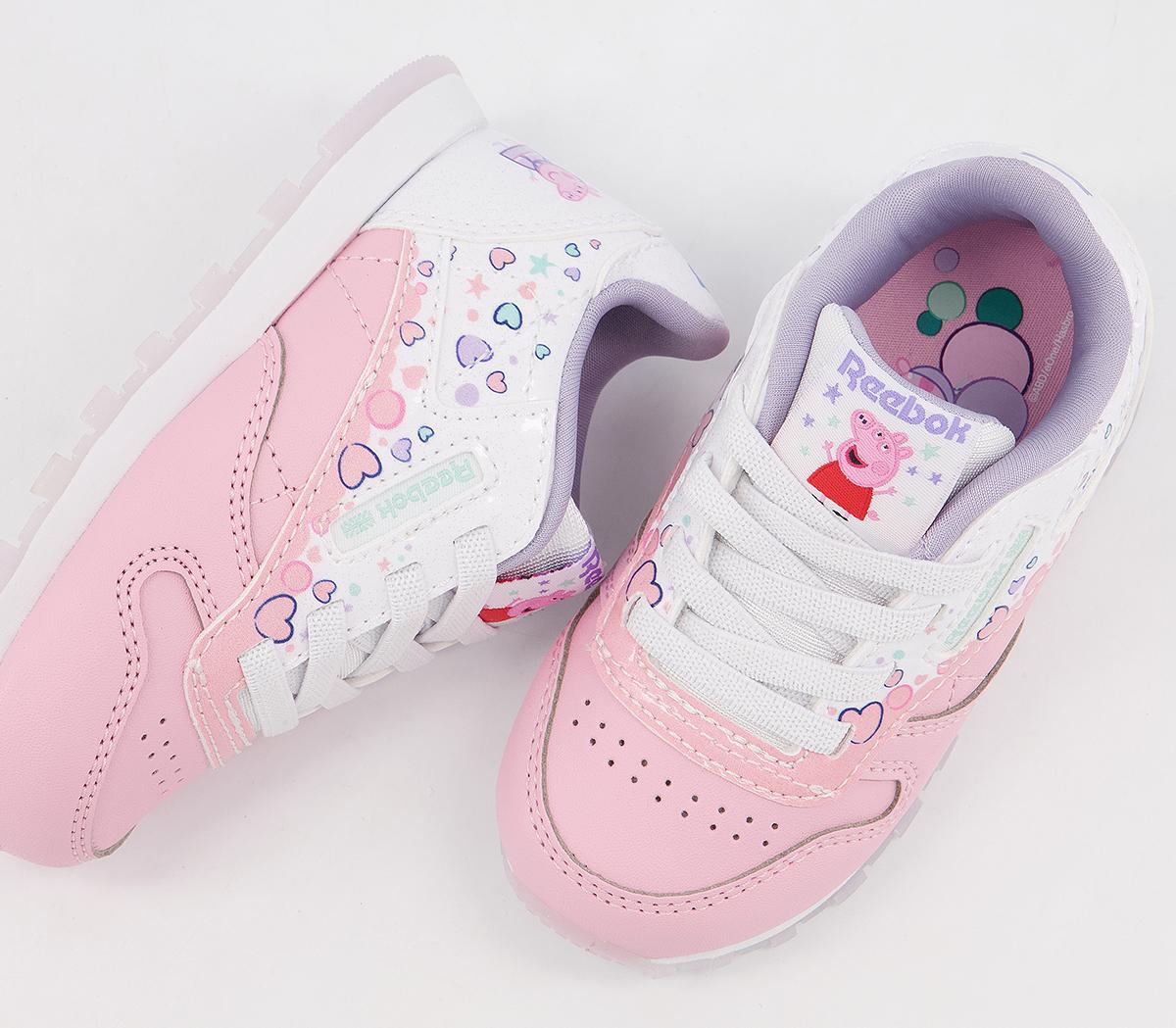 Reebok Classic Leather Toddler Trainers Reebok Classic Leather Toddler Trainers Peppa Pig Atomic Pink White