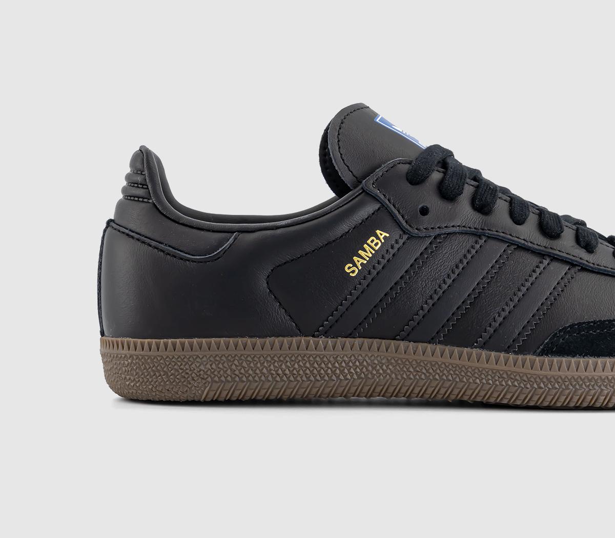 adidas Samba OG Trainers Black Black Gum - Men's Trainers