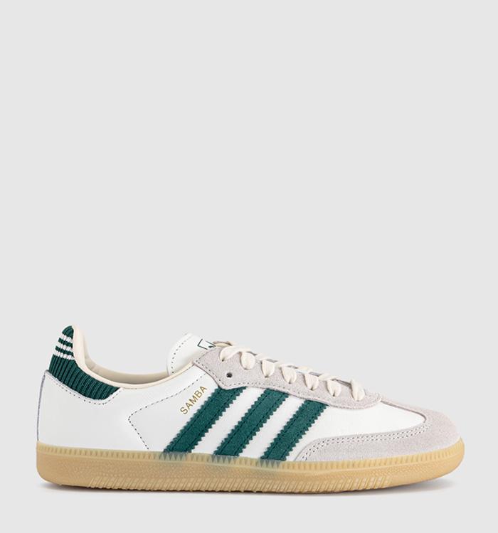 adidas Samba OG Trainers Cloud White Collegiate Green Gum