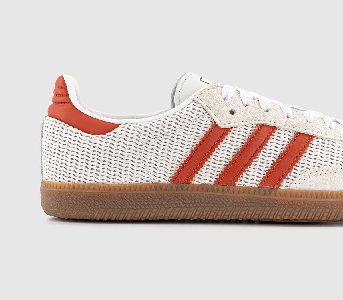 adidasSamba OG TrainersCrystal White  Preloved Red  Gum
