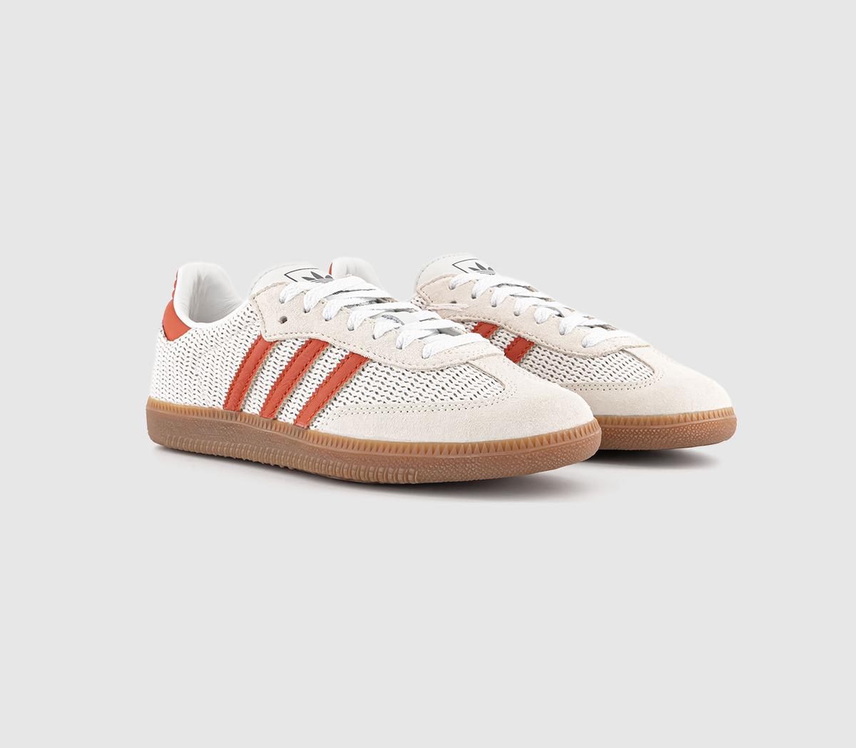 Adidas Samba OG Trainers Crystal White Preloved Red Gum Men s Trainers King s Cross