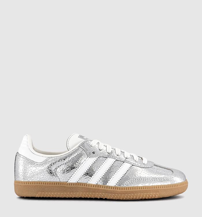 adidas Samba OG Trainers Silver Metalic White White