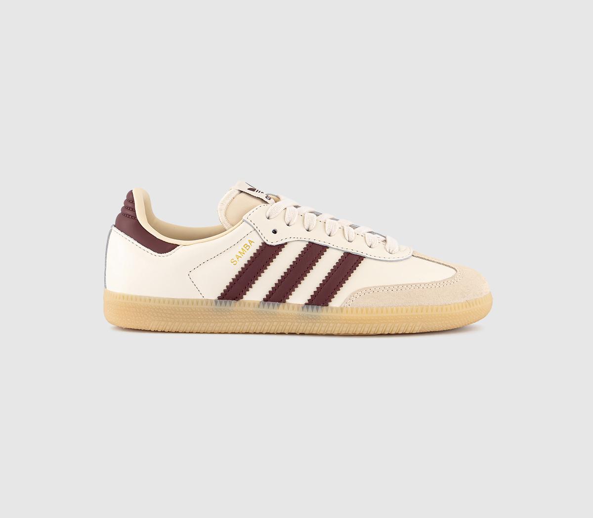 Adidas Womens Samba OG Trainers Wonder White Shadow Red Gum, 3.5