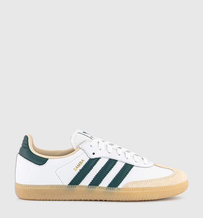 adidas Samba OG Trainers White Yellow Collegiate Green Gum