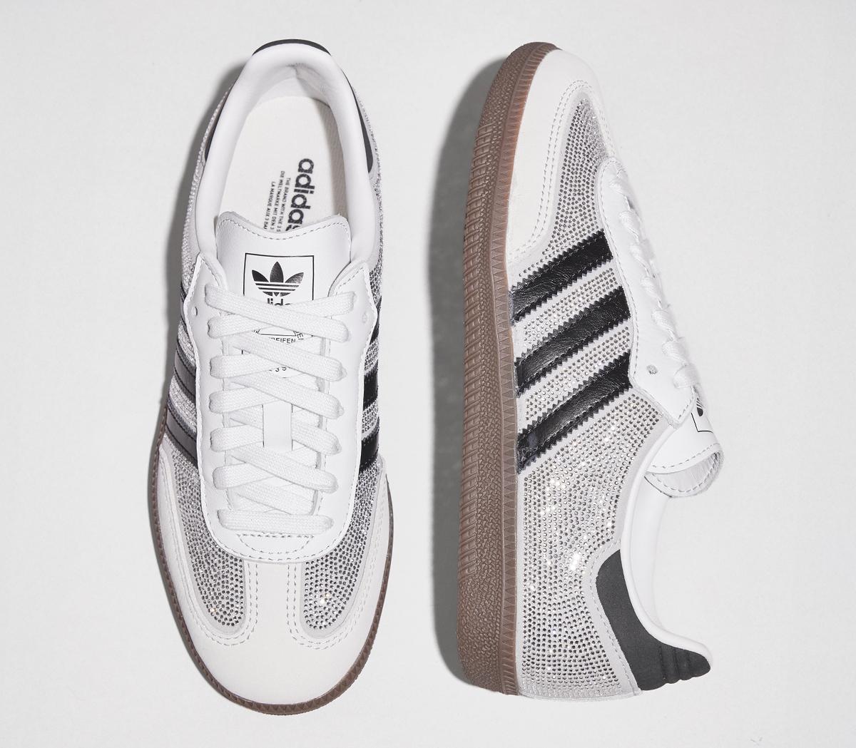 adidasSamba OG TrainersCrystal White Black Silver Metallic