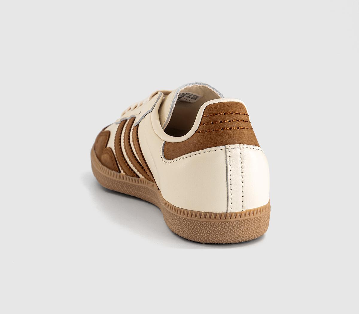 adidas Samba OG Trainers Wonder White Dusky Bronze Gold Metallic