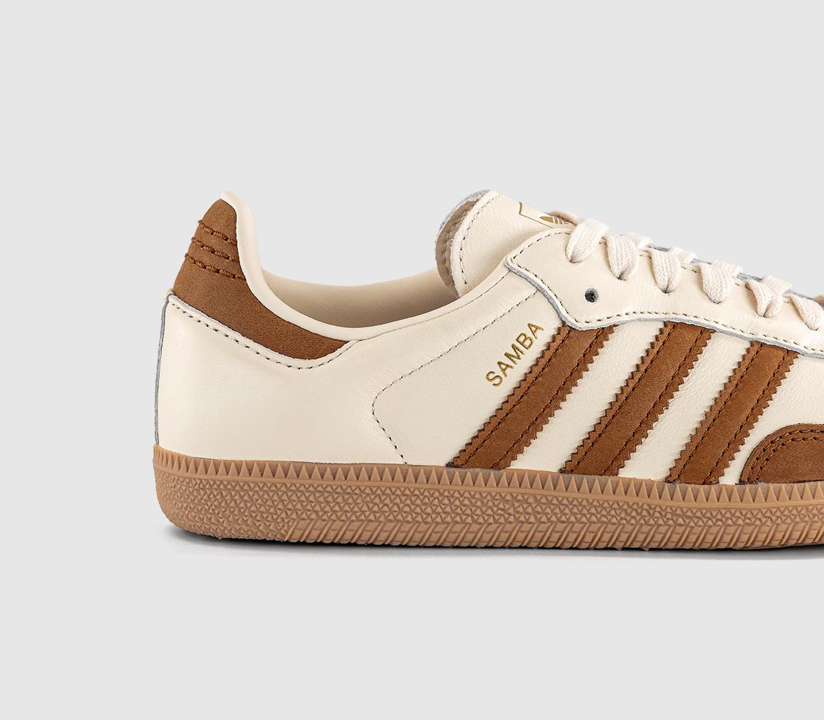 adidasSamba OG TrainersWonder White Dusky Bronze Gold Metallic