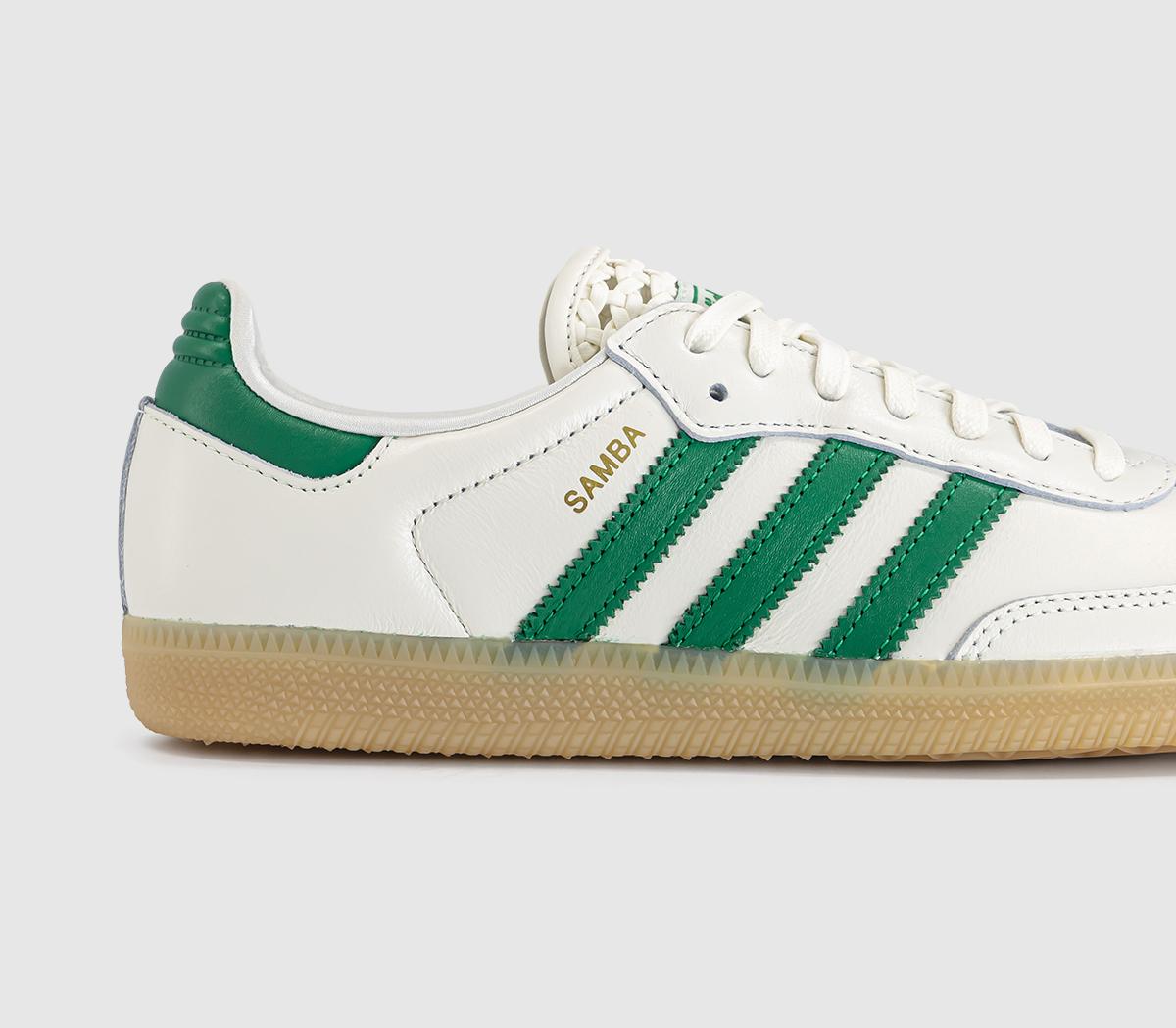 adidasSamba OG TrainersOffwhite Green Gold Metallic