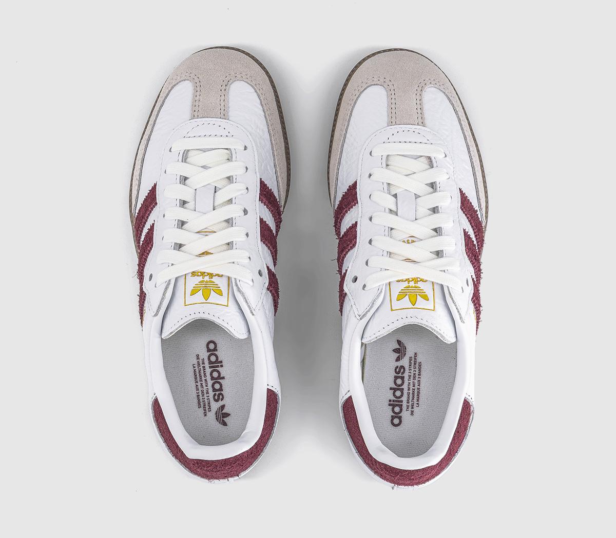 adidasSamba OG TrainersWhite Maroon Gum