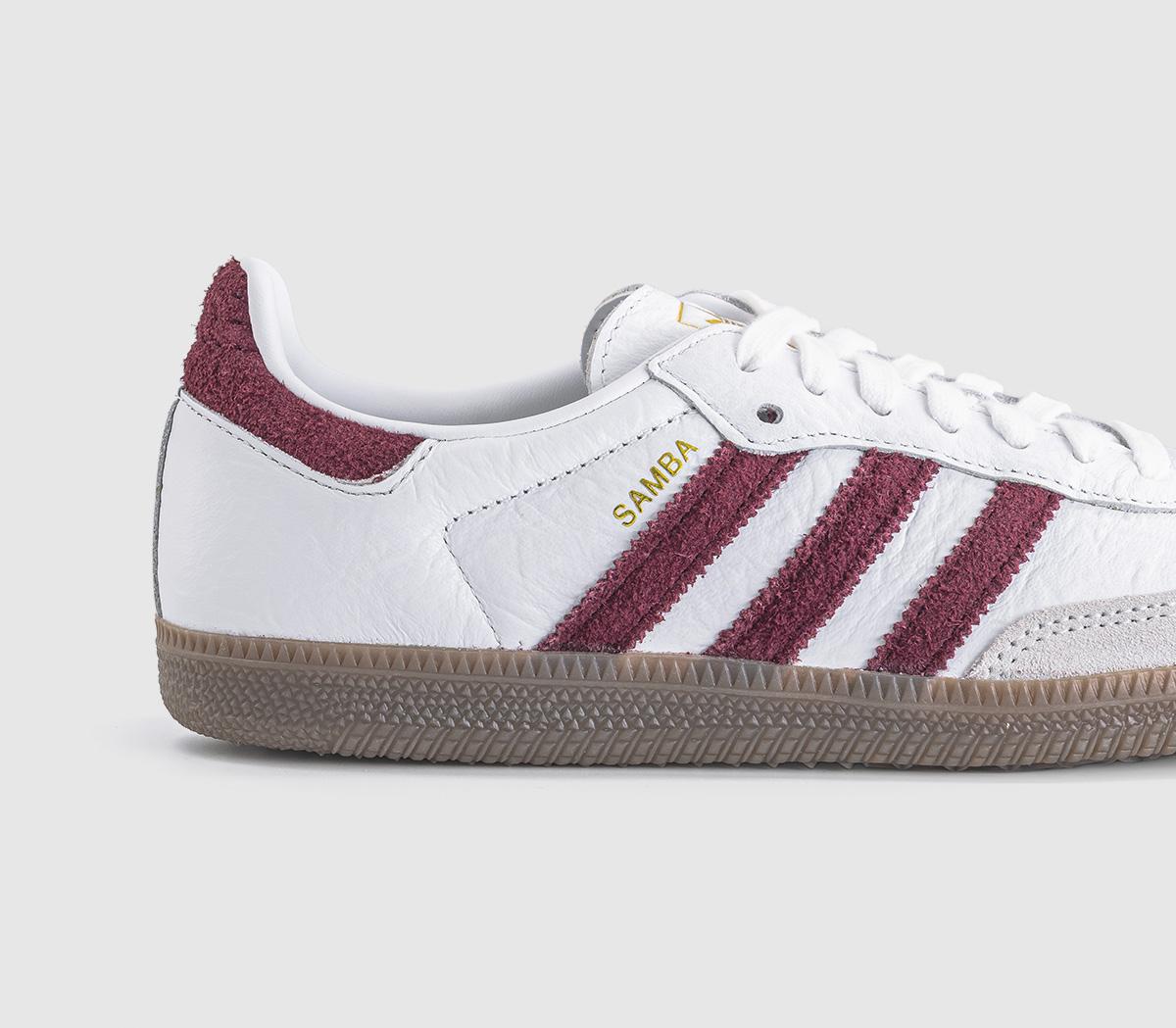 adidasSamba OG TrainersWhite Maroon Gum