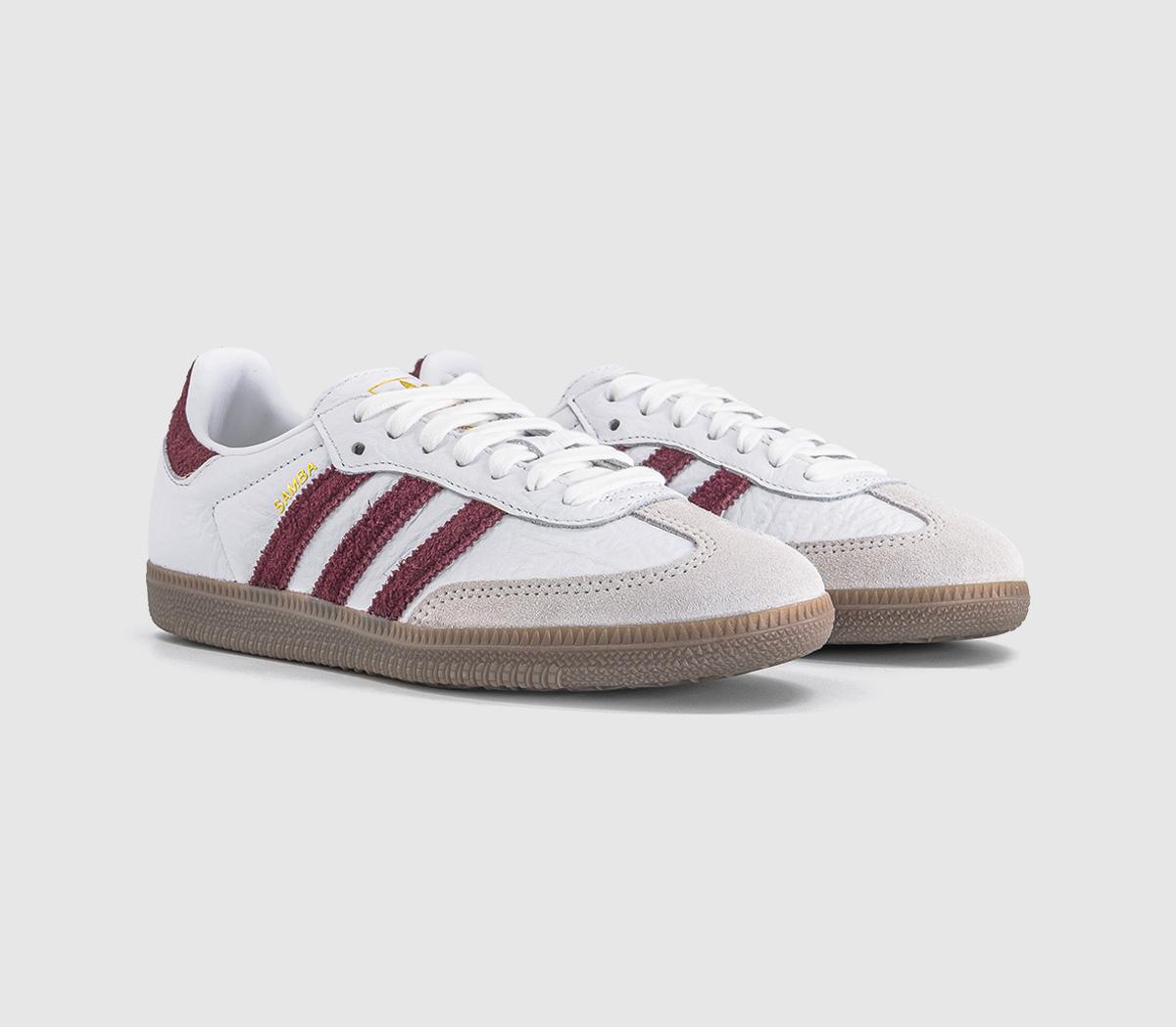 adidasSamba OG TrainersWhite Maroon Gum