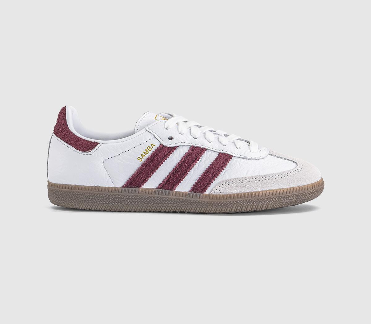 adidasSamba OG TrainersWhite Maroon Gum