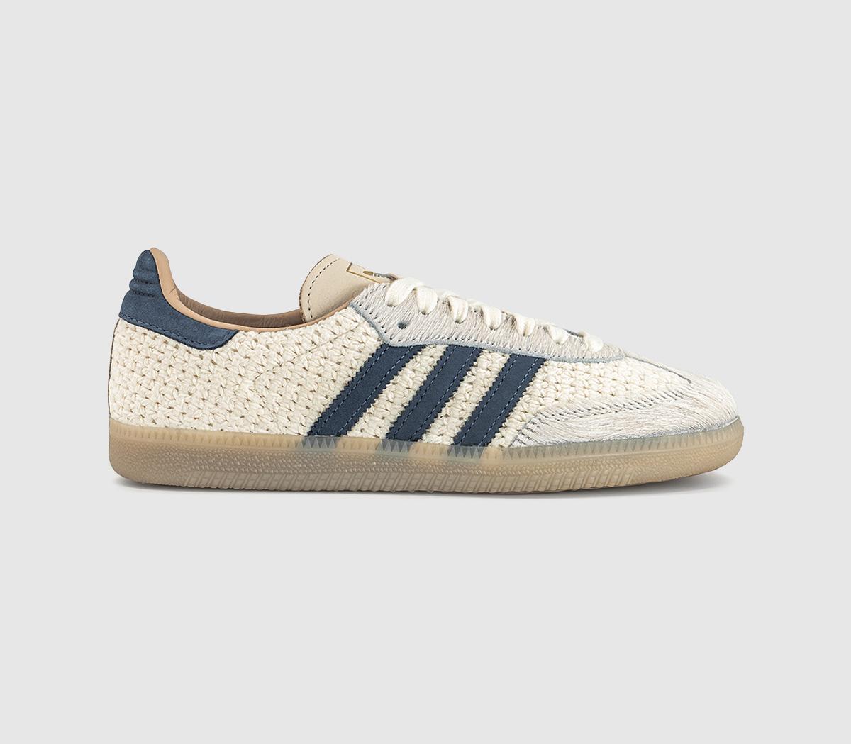 adidas Womens Samba OG Trainers Cream White Preloved Ink Khaki, 6.5