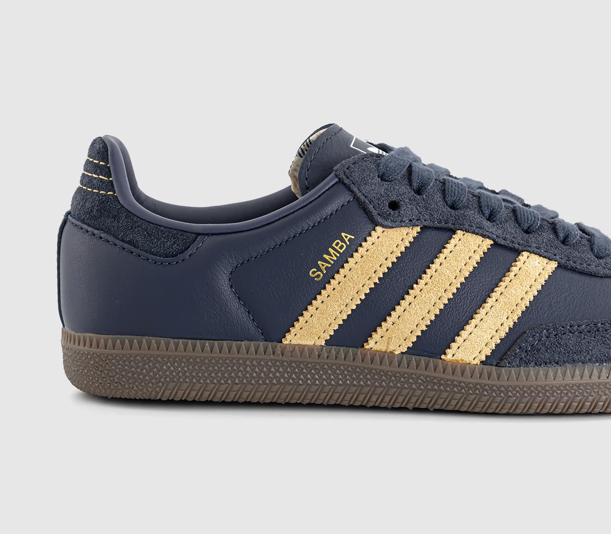 adidasSamba OG TrainersShadow Navy Golden Beige