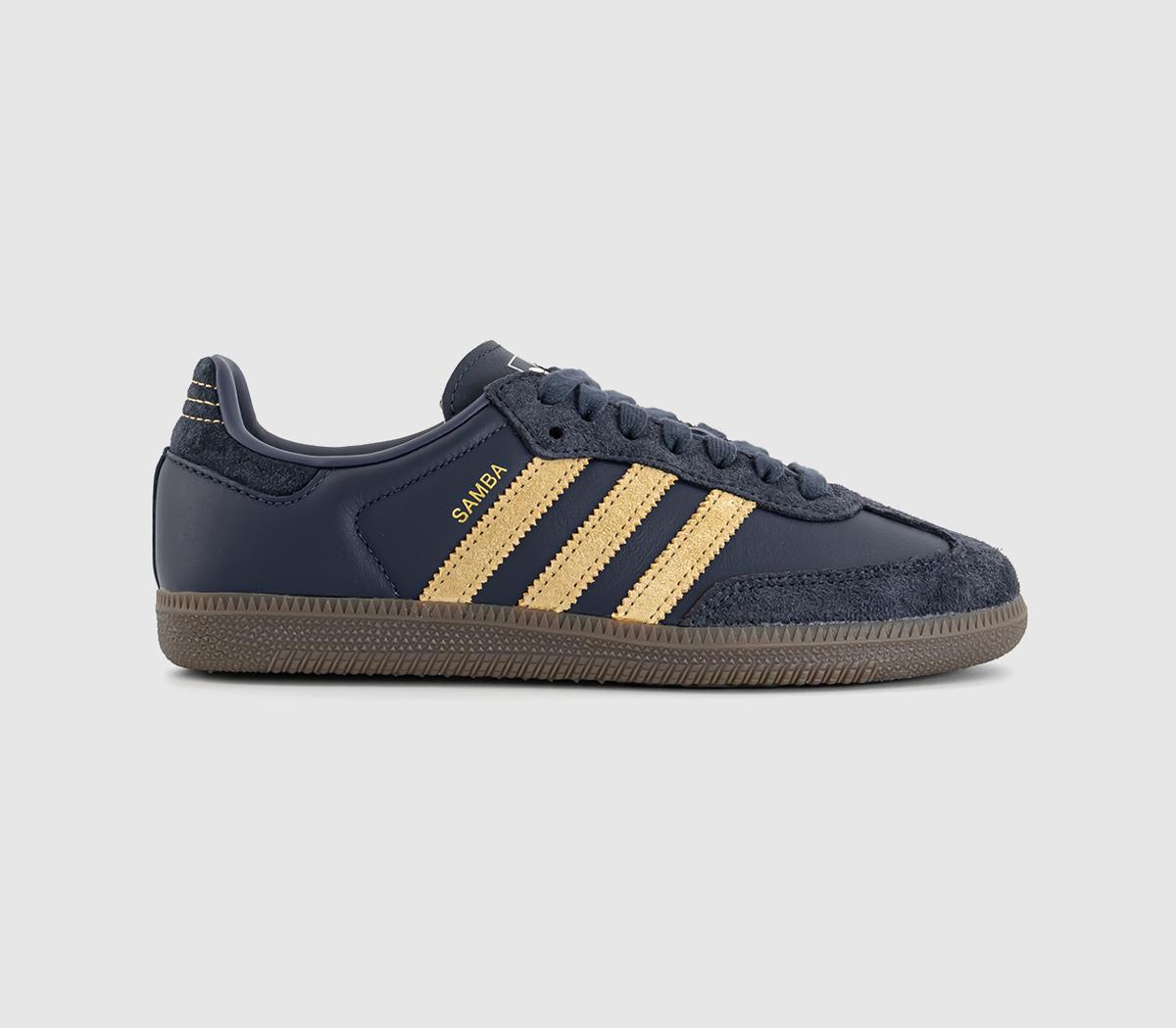 adidasSamba OG TrainersShadow Navy Golden Beige