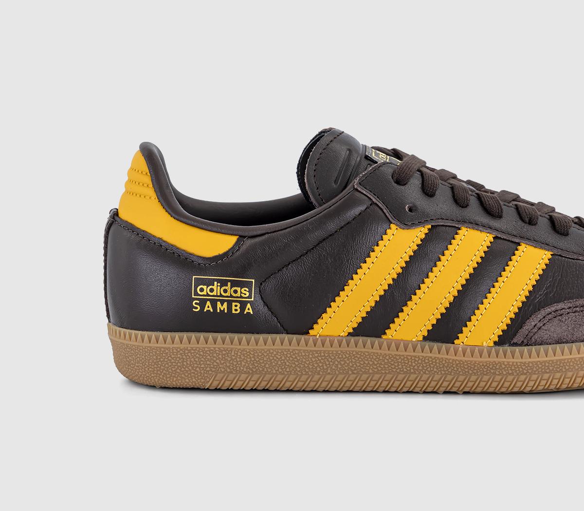 adidasSamba OG TrainersDark Brown Preloved Yellow Gum