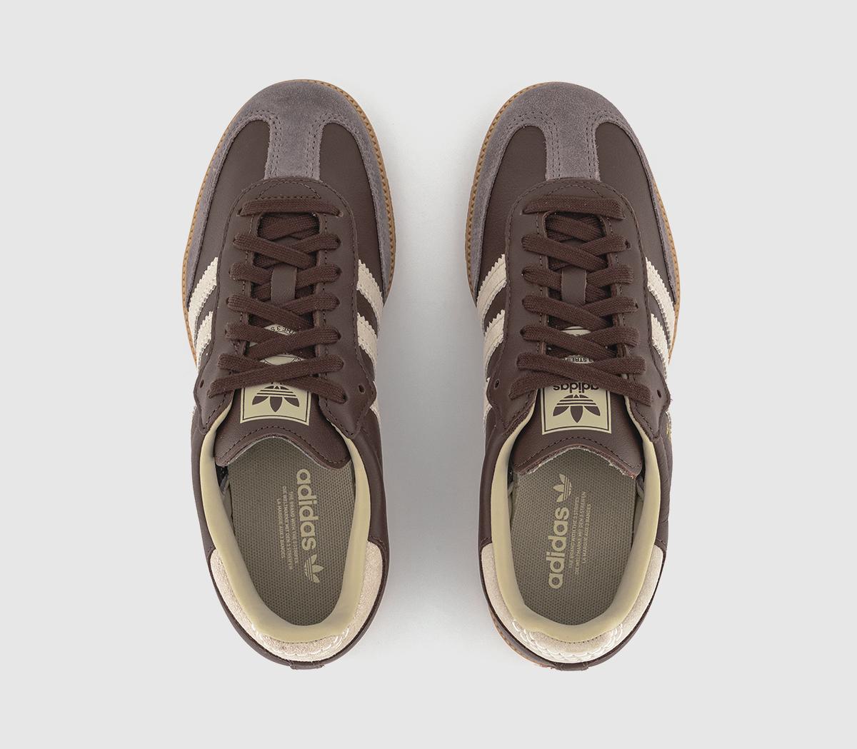 adidas Samba OG Brown Putty Grey Gold Metalic - Women's Trainers