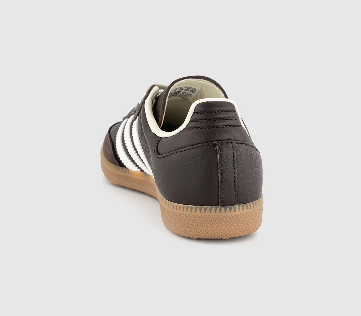 adidas Samba OG Trainers Dark Brown Offwhite Gum - Women's Trainers