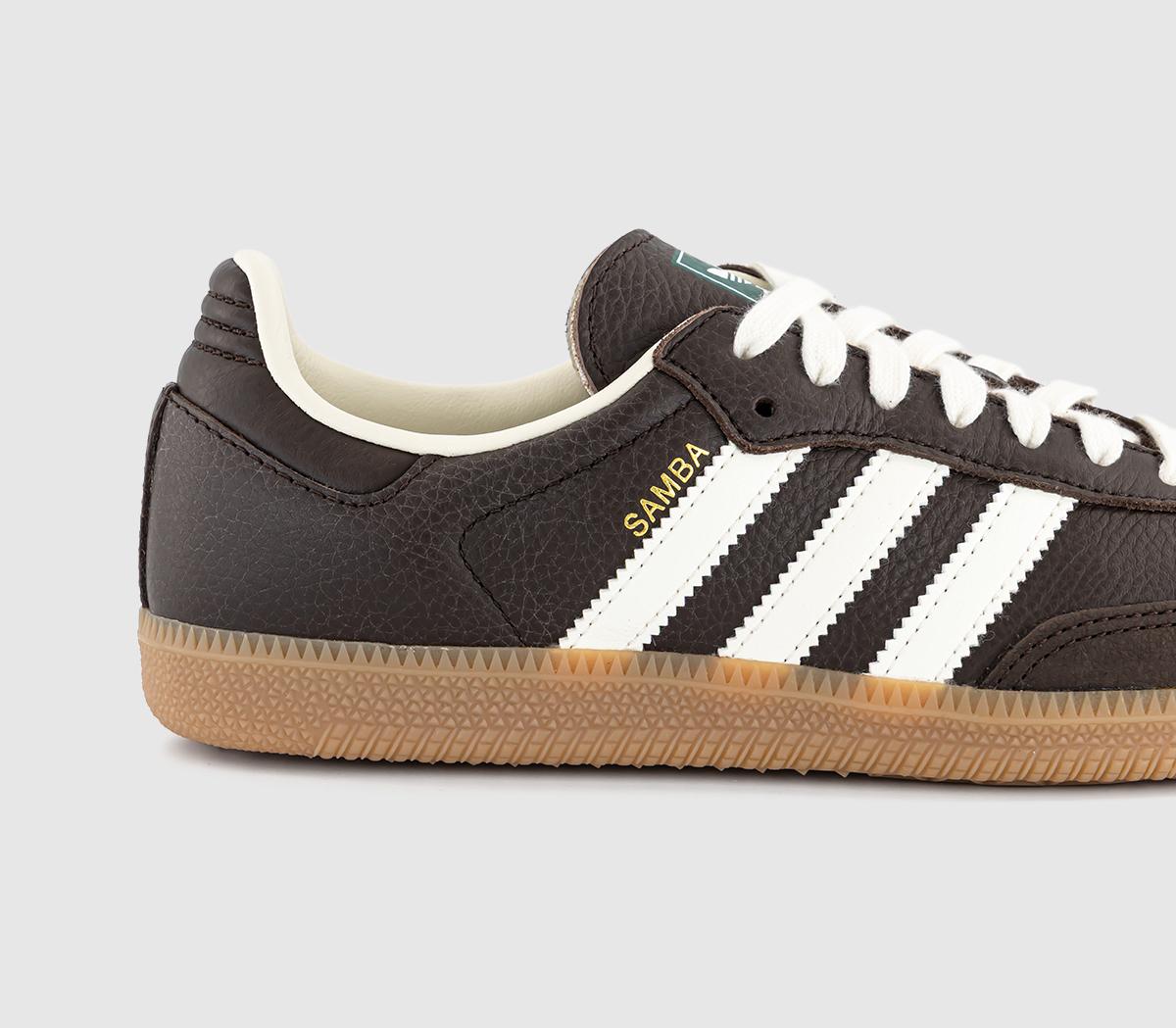 adidas Samba OG Trainers Dark Brown Offwhite Gum - Women's Trainers