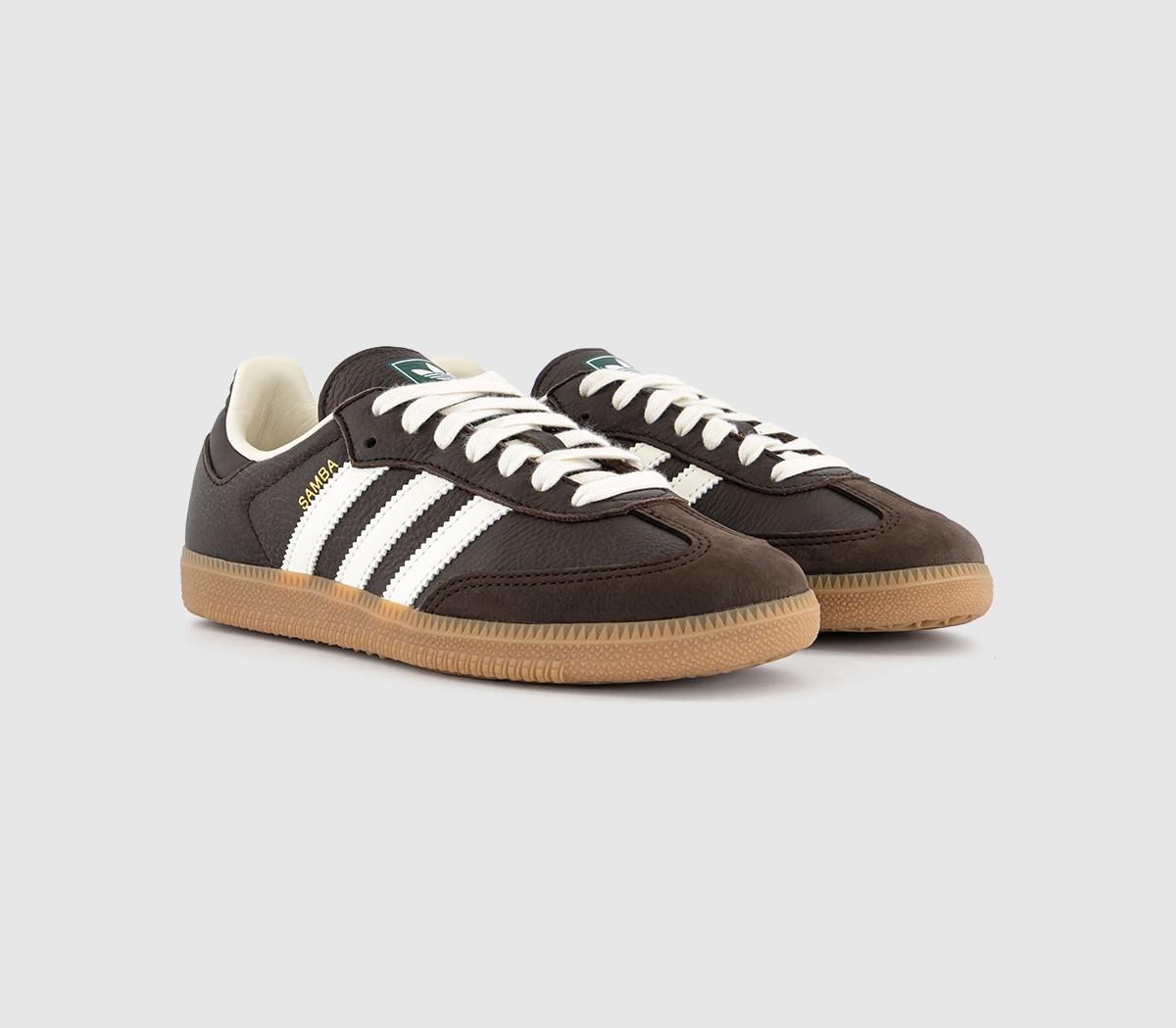 adidas Samba OG Trainers Dark Brown Offwhite Gum - Women's Trainers