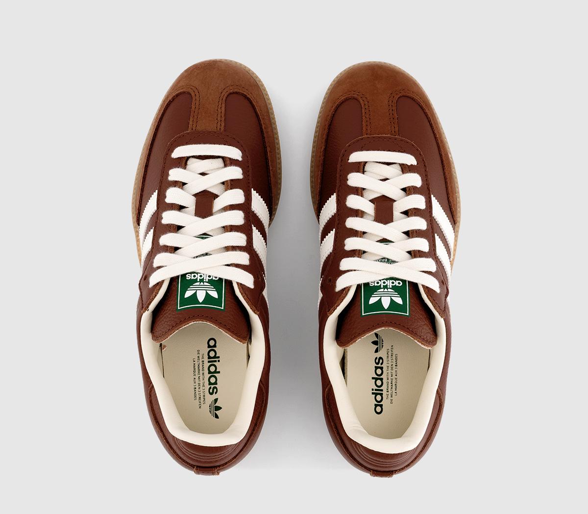 adidas Samba OG Trainers Fox Brown Offwhite Gum - Women's Trainers