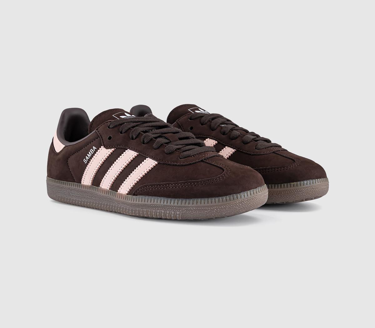adidas Samba OG Trainers Aurora Coffee Sandy Pink White - Women's