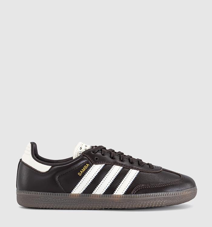 adidas Samba OG Trainers Aurora Coffee Offwhite Gold Metallic