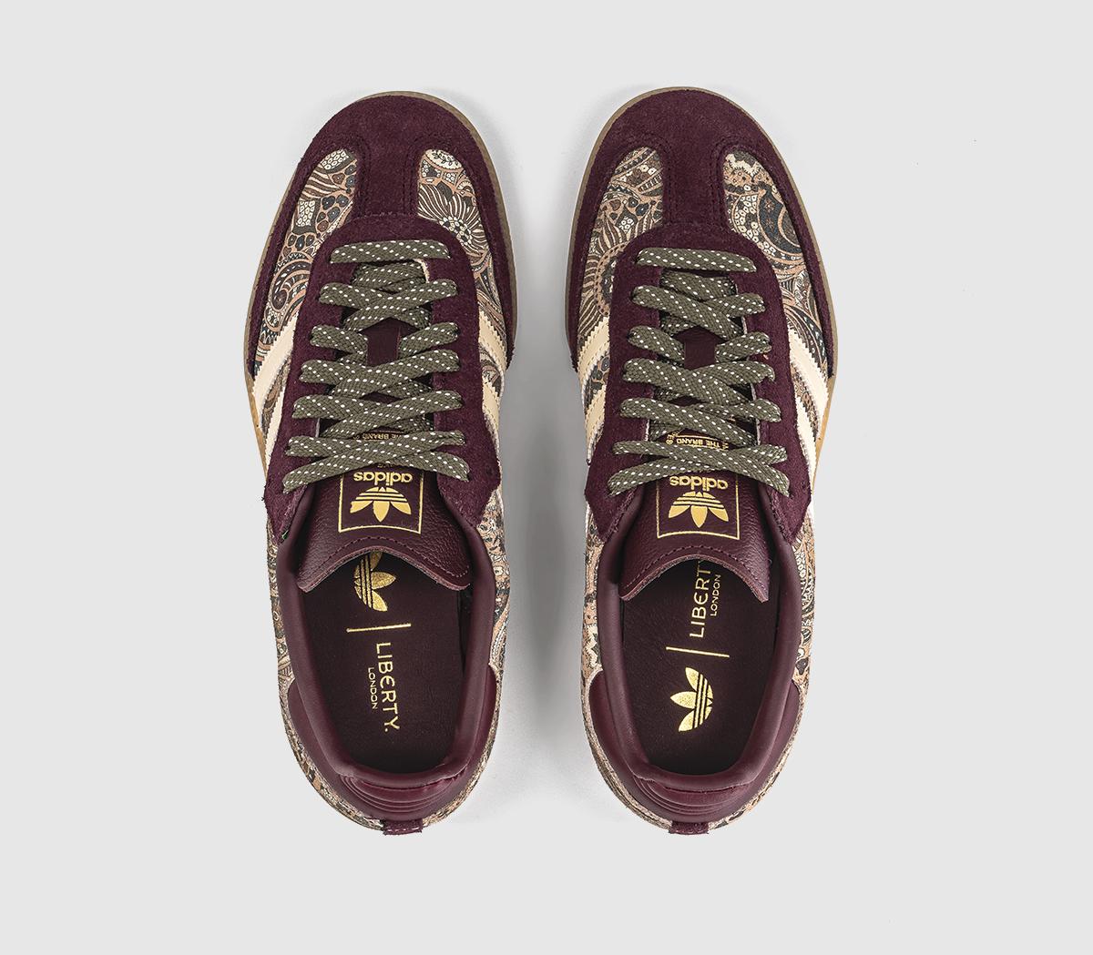 adidasadidas x Liberty London Samba OG TrainersMaroon Warm Vanilla Olive Strata
