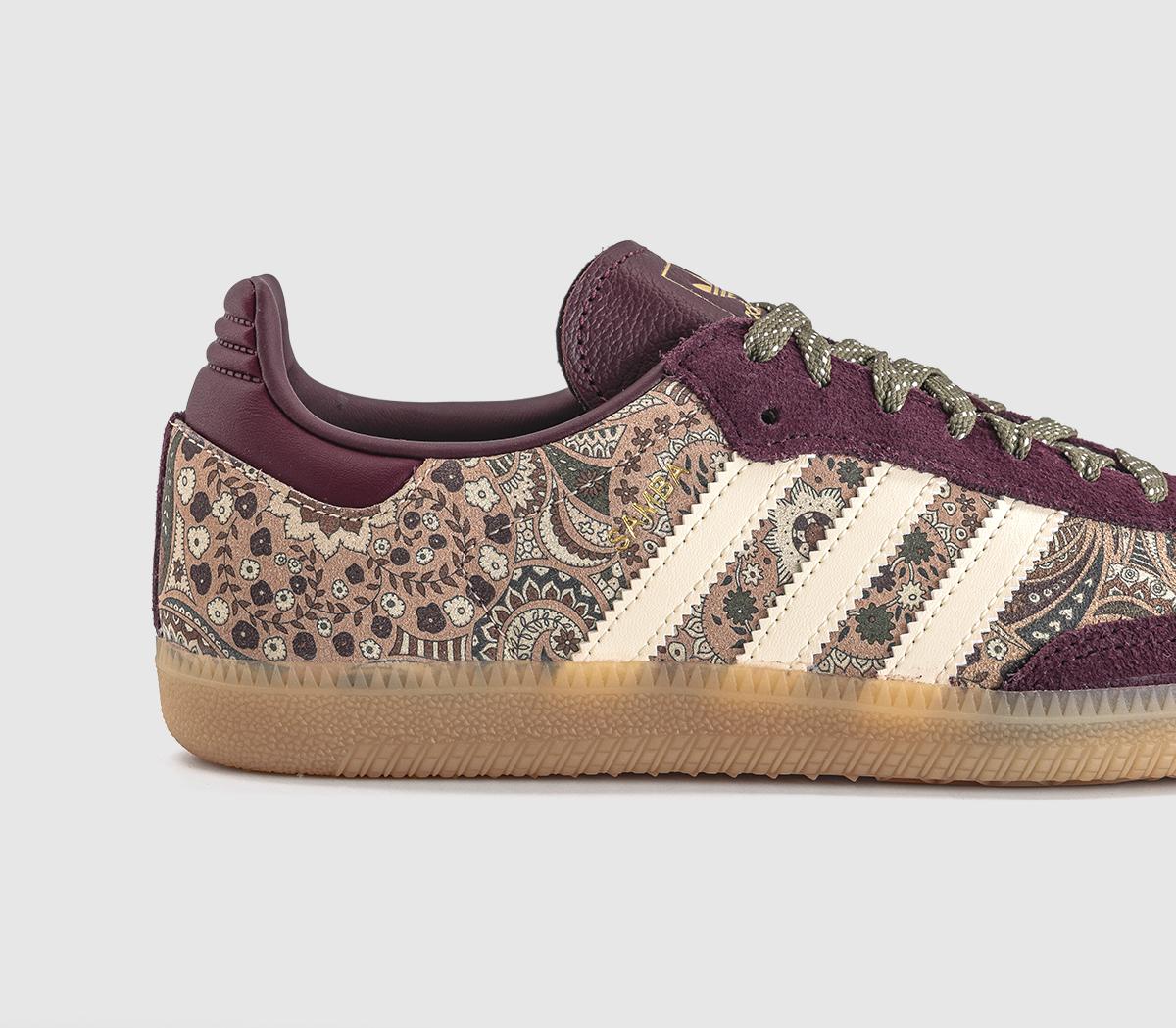adidasadidas x Liberty London Samba OG TrainersMaroon Warm Vanilla Olive Strata
