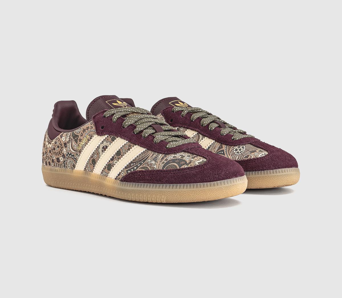 adidasadidas x Liberty London Samba OG TrainersMaroon Warm Vanilla Olive Strata